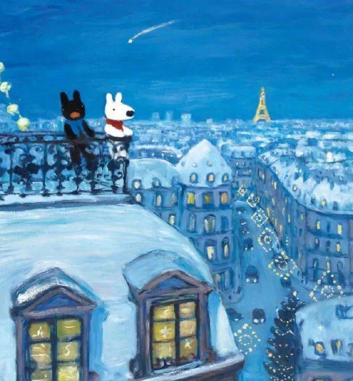 插画《卡斯柏和丽莎》:两只小可爱的冬天_gaspard_卡斯波_lisa