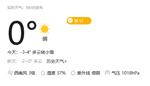 15日烟台天气:-3~4° 多云转小雪 西南风3级_海域_预报_南转北