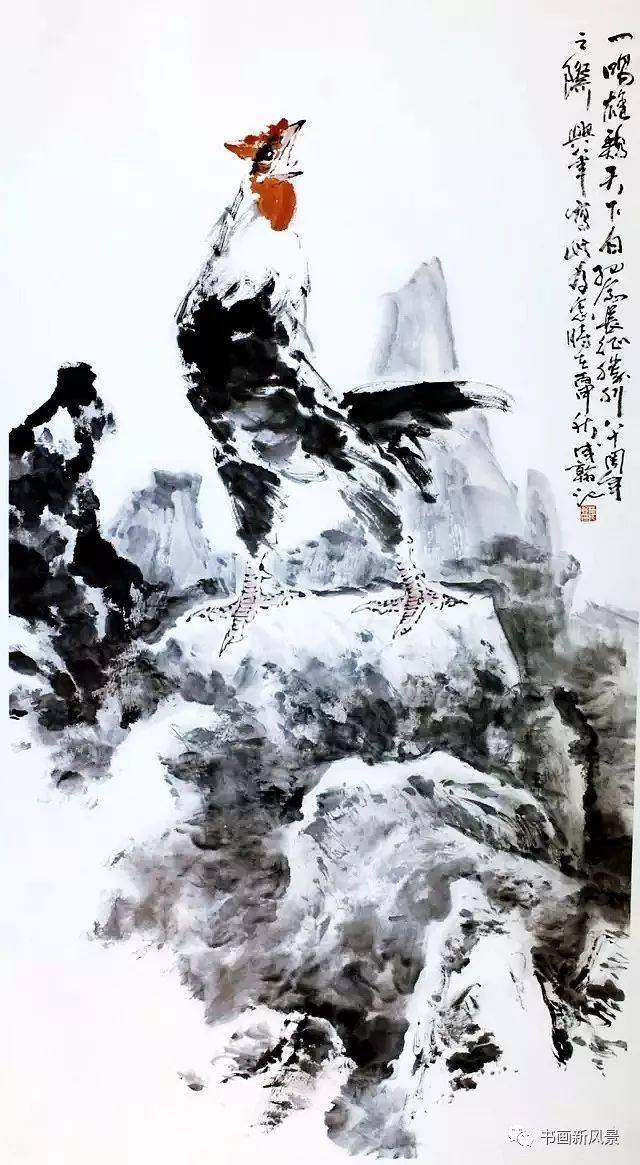 林成翰近期画鸡作品图片