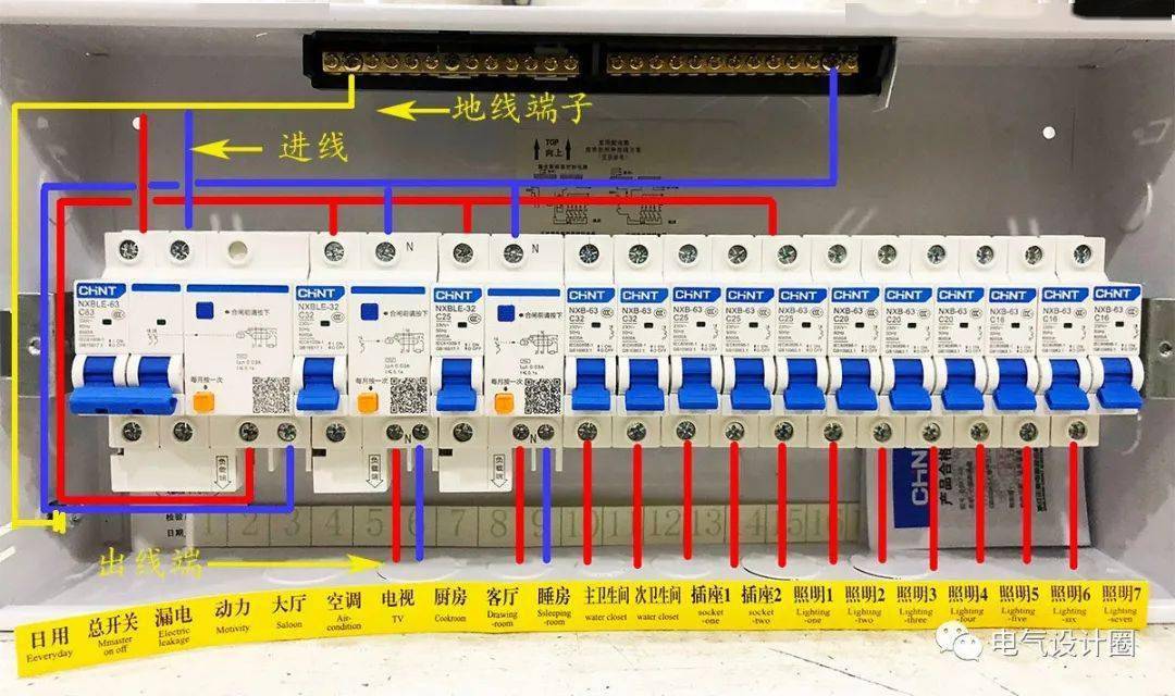 配电箱开关示意图图片