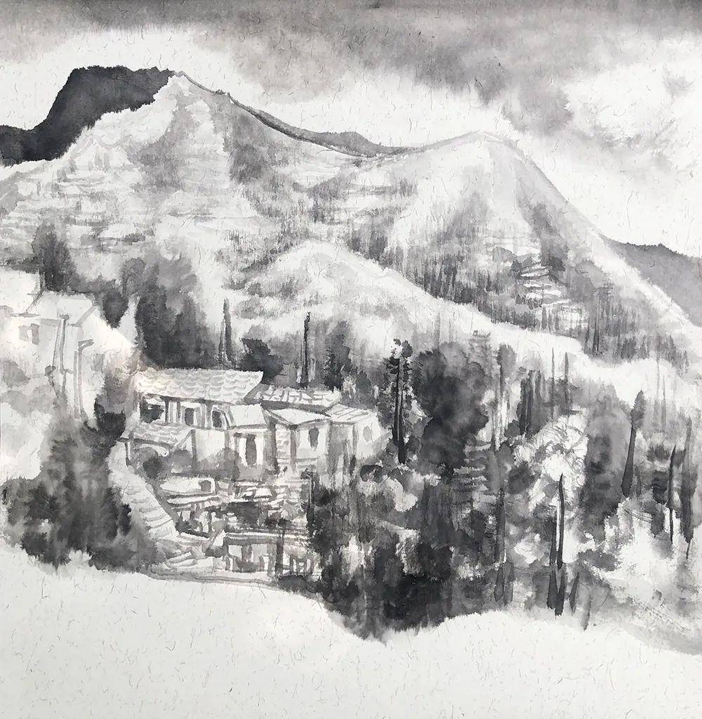 2022甘肃省美丽乡村写生作品网络展[第一期 中国画一]_cm_兰州_定西