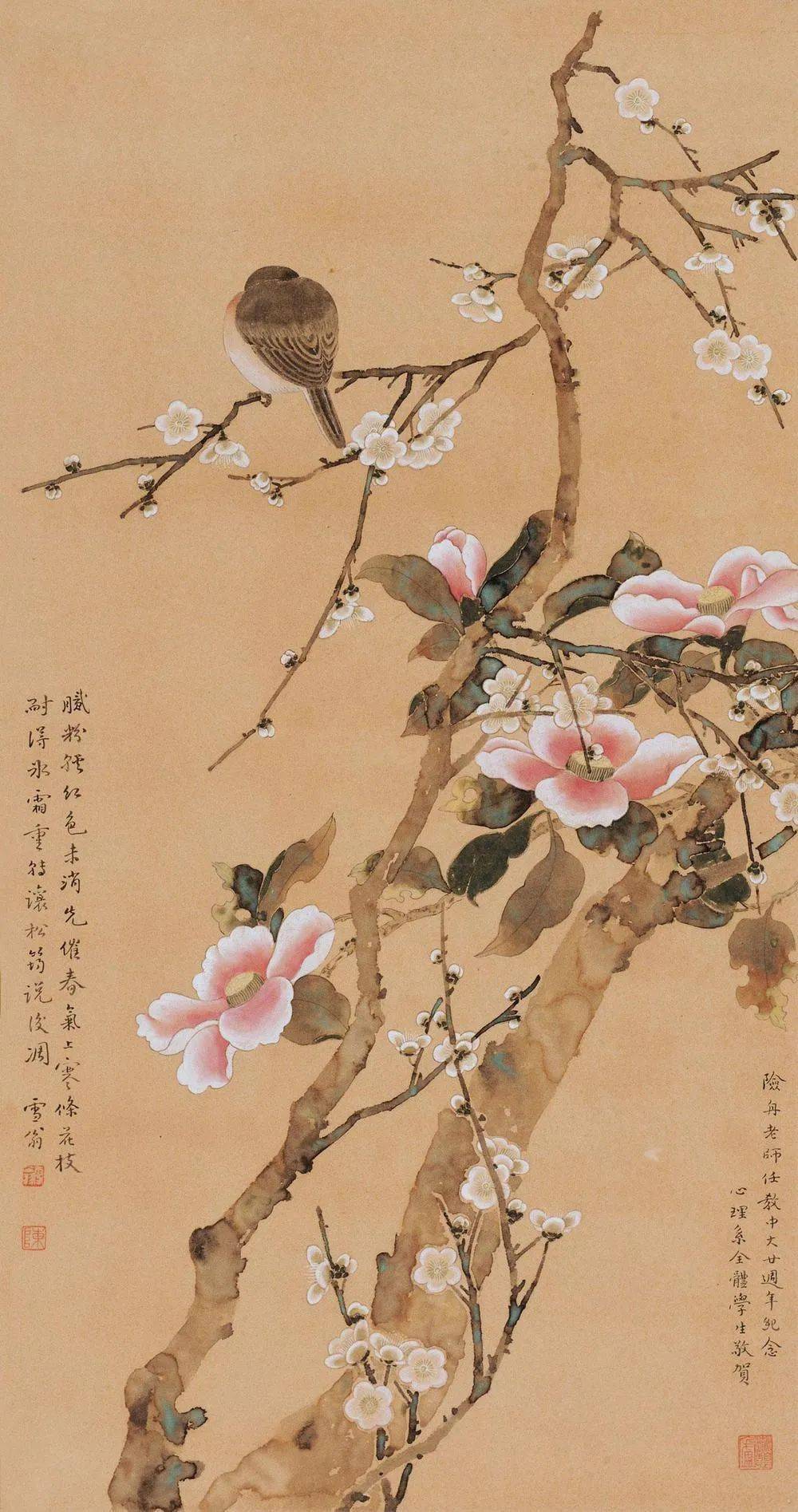 雪翁 花鳥圖 雪翁”笔下的冬日花鸟，无一丝烟火之气！_搜狐网