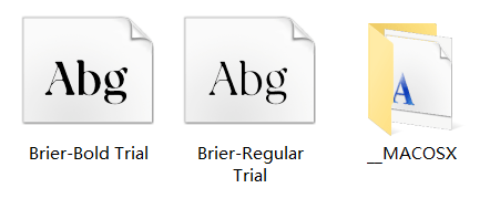 一款经典小清新字体:brier_的设计_底部_地址