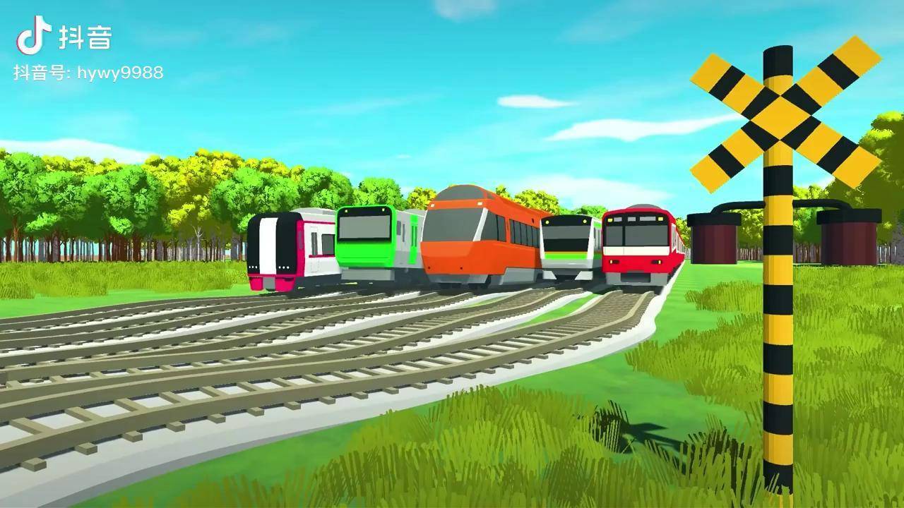 会舞蹈的小火车宝宝启蒙 学颜色 彩虹小火车