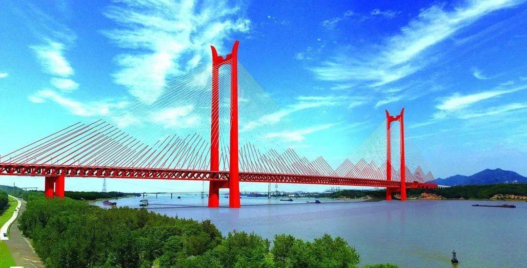 油画《皖江第一桥》再现 天堑变通途_大桥_画面_铜陵
