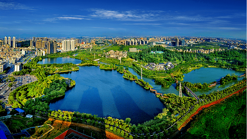 华阳麓湖公园图片
