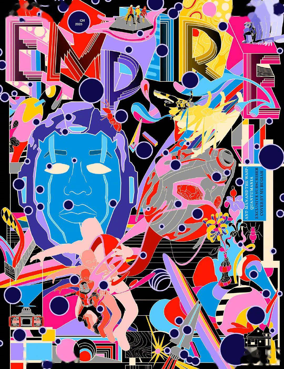 整个封面以绚烂的色彩与波普艺术的处理方式示众,视觉效果拉满.