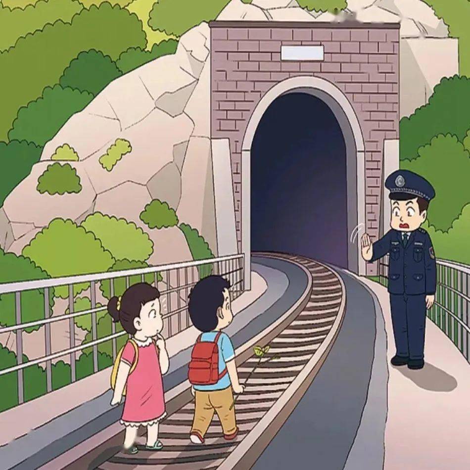 铁路护栏漫画图片