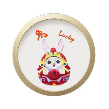 《双兔抱吉》《玉兔》《大展宏兔》其他兔主题作品滕氏布糊画传承人