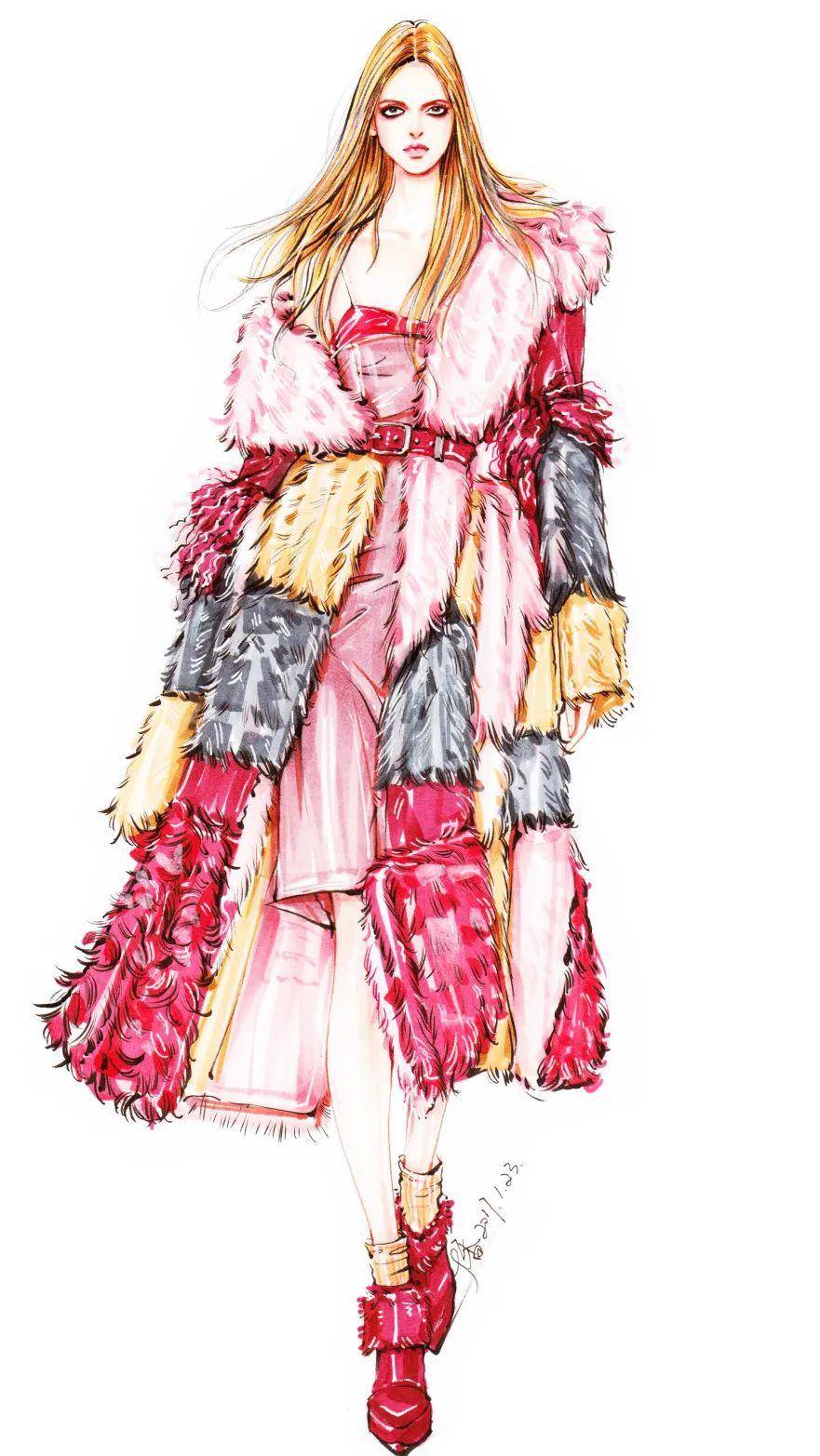 寒假·线上|《马克笔时装画快速表现技法·丁香班》在线课程,即将开课