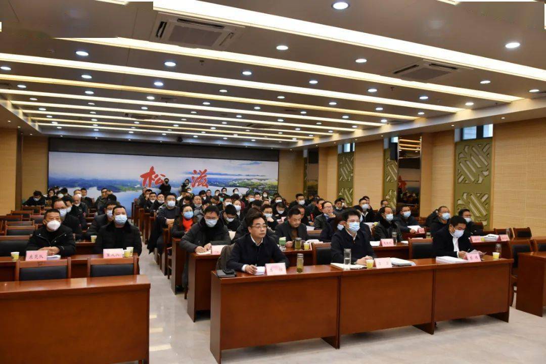 我市领导汪卫,彭伟,李维等在松滋分会场收听收看会议