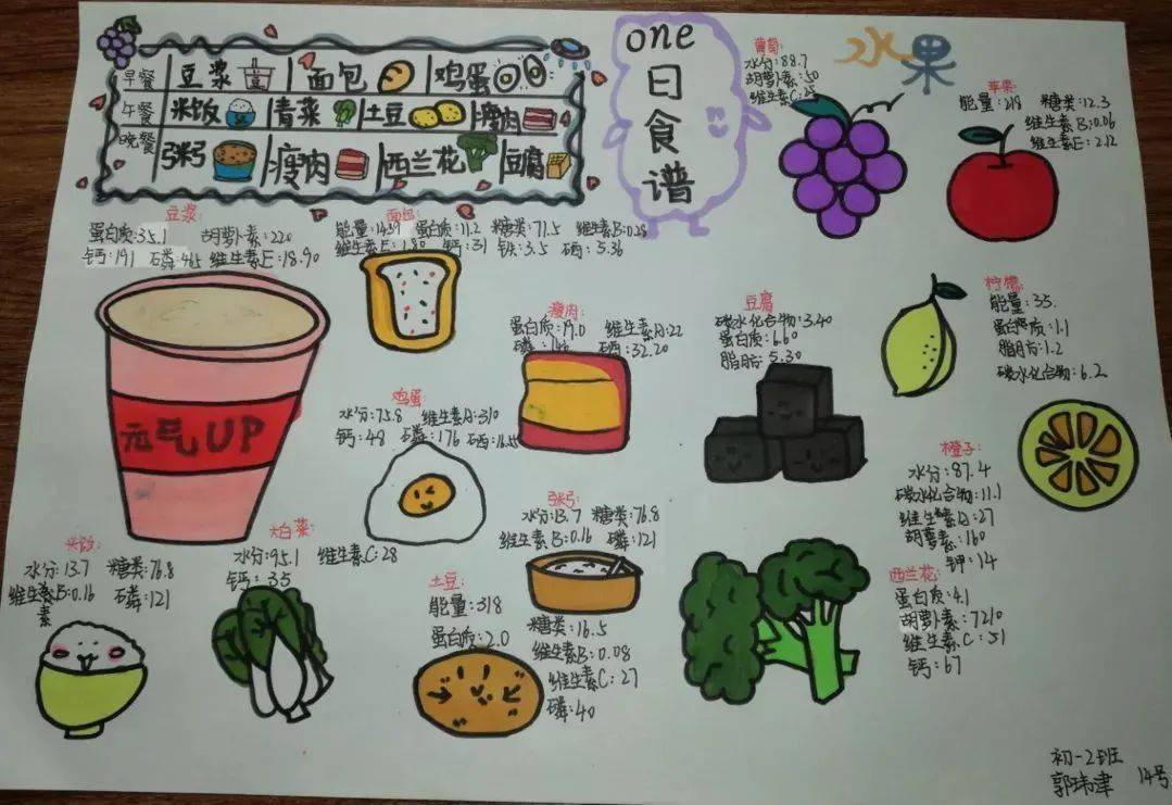 同时动手绘制了手抄报展示成果,宣传合理膳食的重要性及具体做法