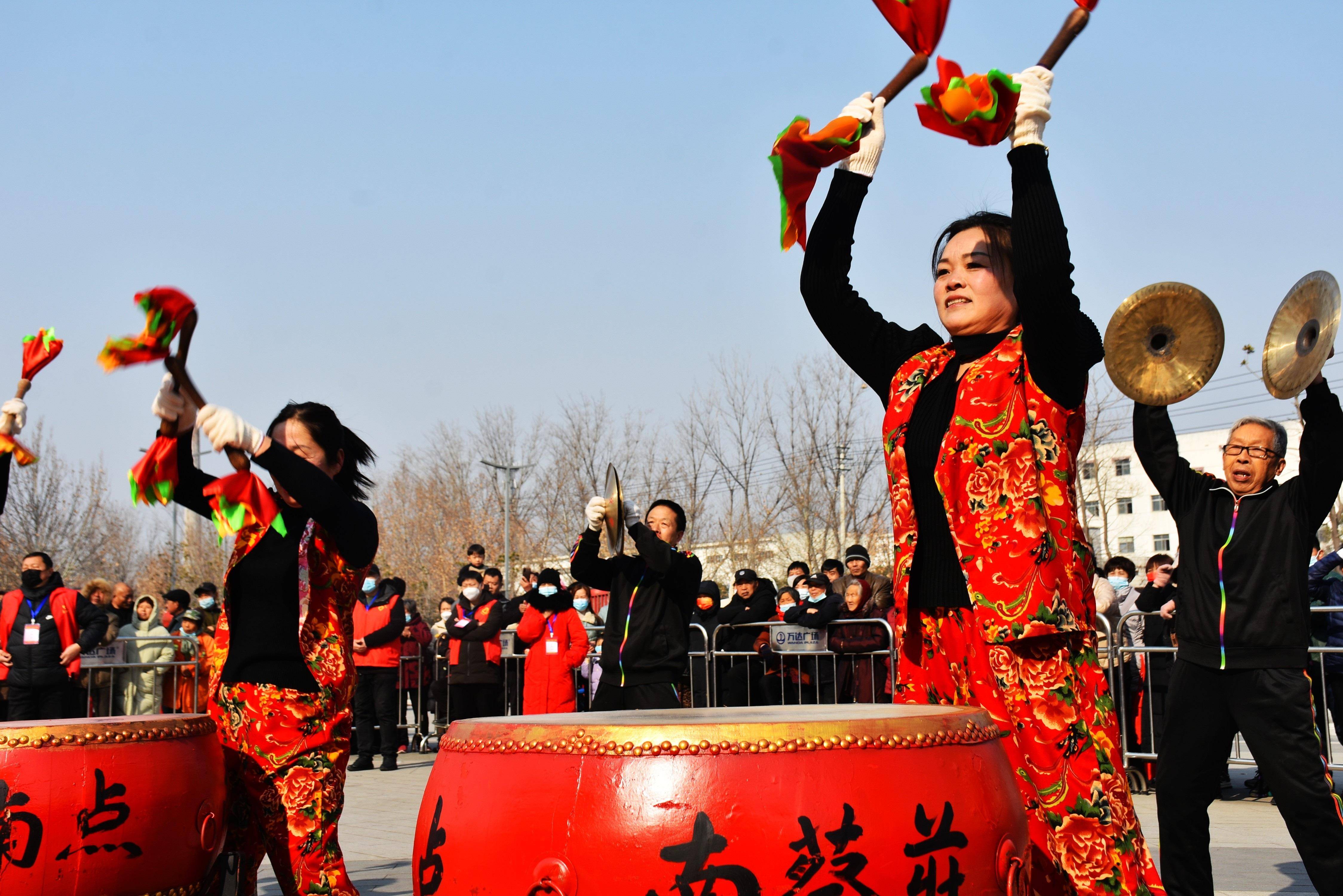 洛阳偃师区"万达杯"新春排鼓大赛开赛_文化_活动_全区