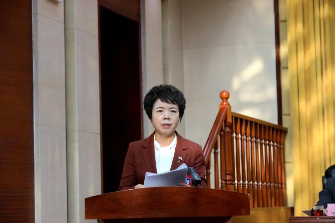 根据会议议程,武静代表县政府向大会作报告.