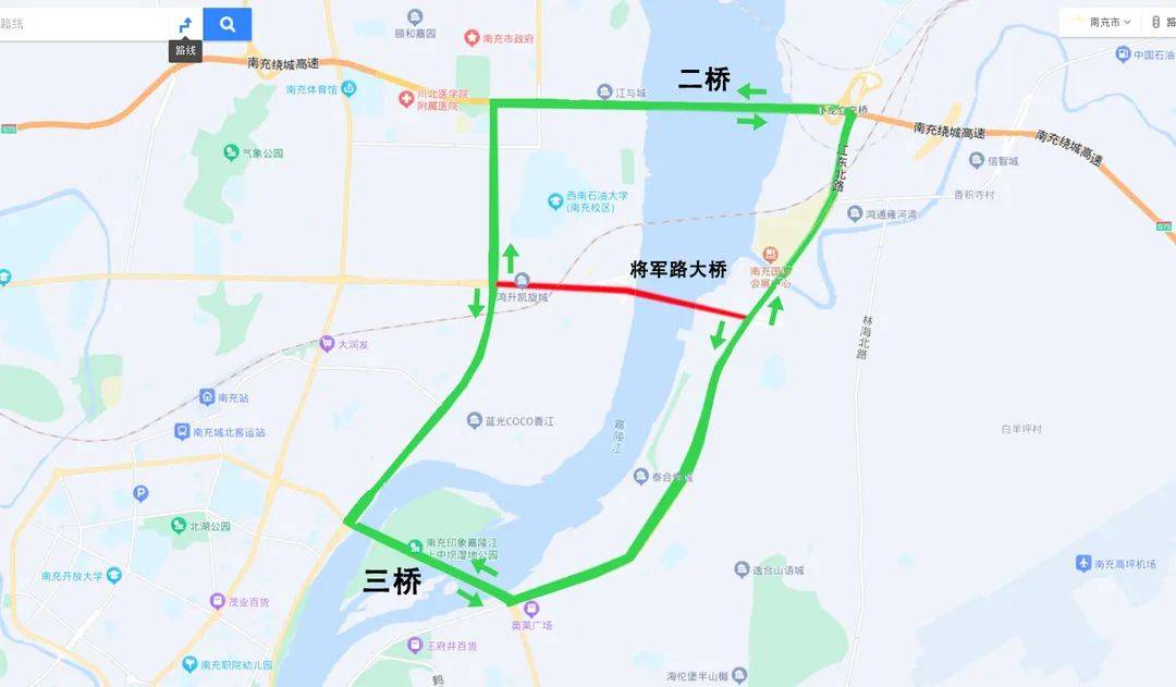 将军路大桥试通车,南充交警重要提醒——_大道_车辆_路段