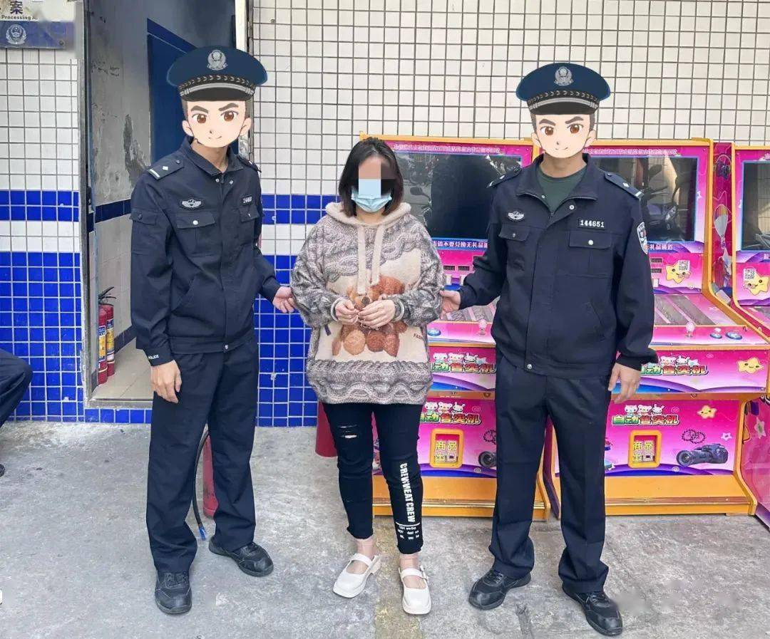 海丰县海城镇一名28岁女子被抓获.