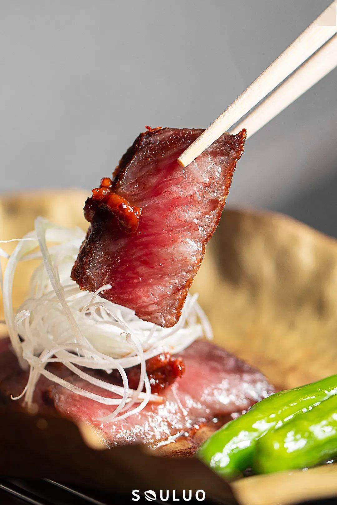 推荐 〕·生鲜霜降和牛刺身beef sashimi能拿来做刺身的牛