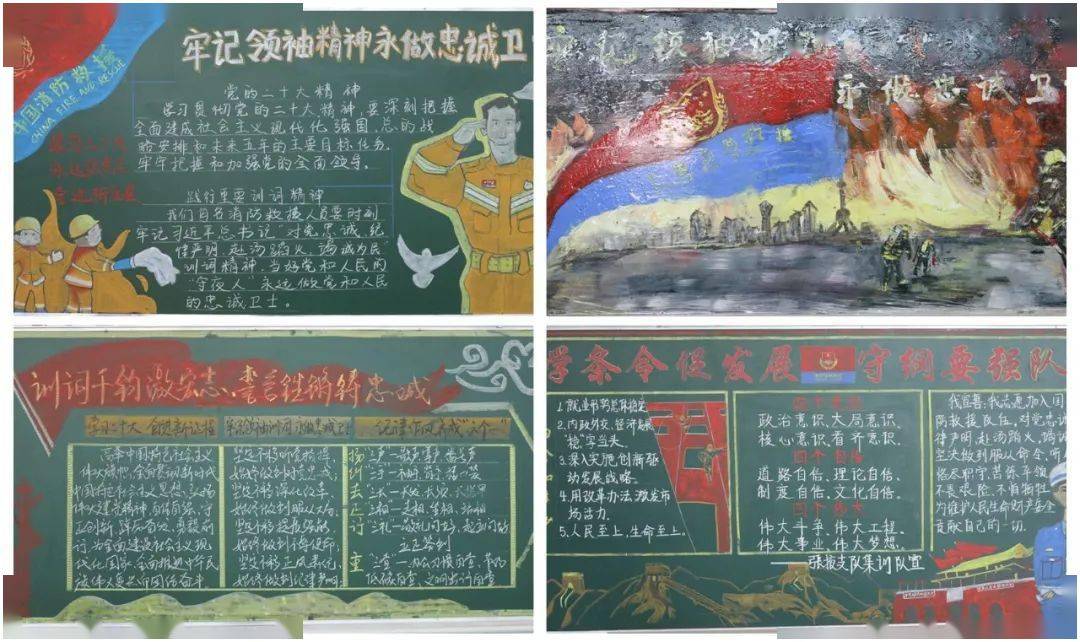 张掖支队开展"牢记领袖训词,永做忠诚卫士"主题教育黑板报评比活动