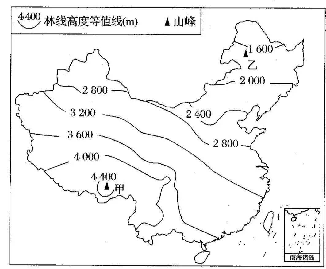 微专题:高考重点考的雪线和林线_降水_高纬度_气温