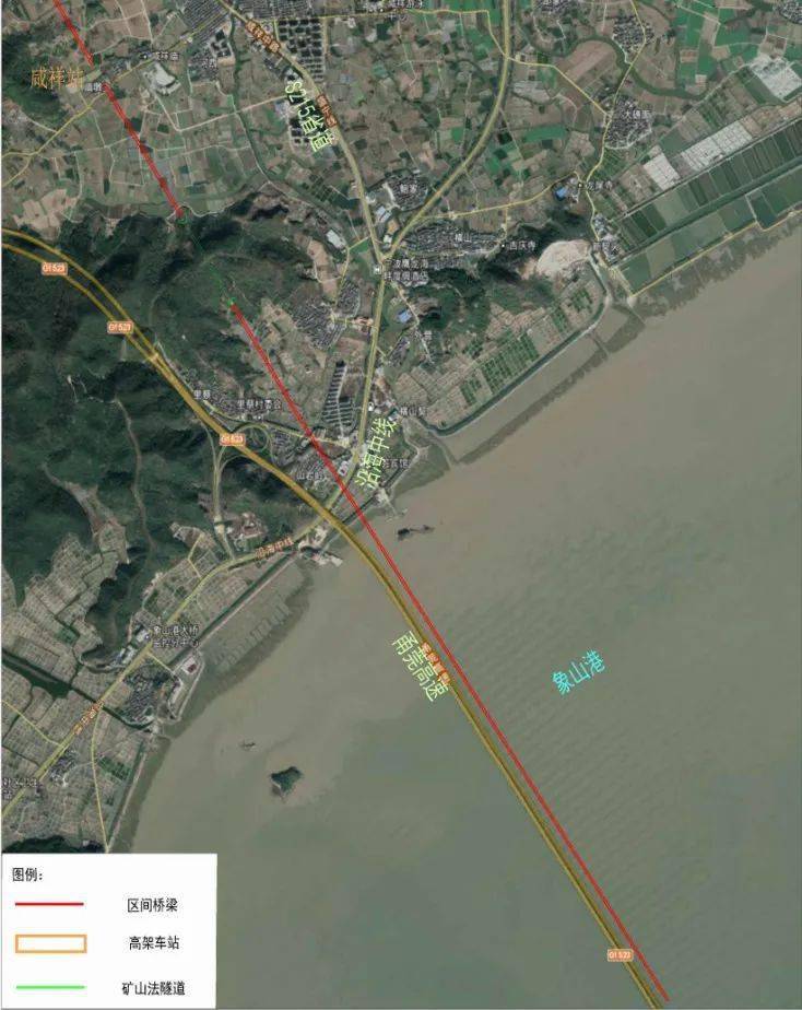 宁波至象山市域铁路(鄞州段)规划方案公示,线路长33.2km_服务_火车站