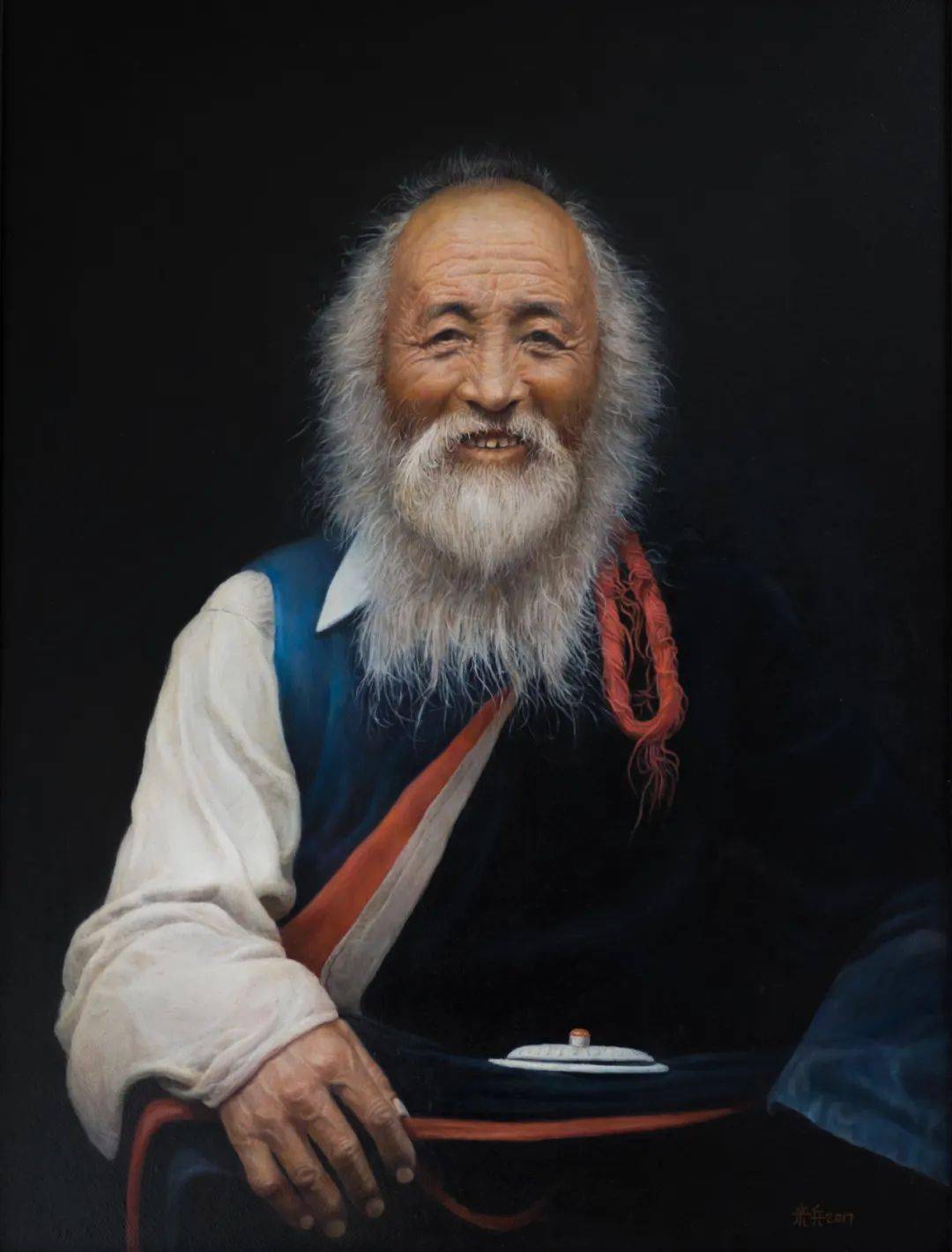 张晨初齐白石布面油画35×27cm2017年张琦平行时空粉画78x100cm2022年