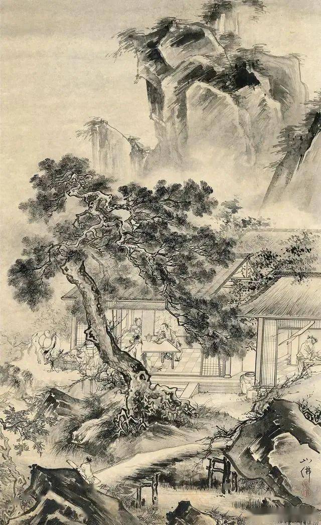 技法纯熟,院体别韵,胡也佛山水画欣赏_作品_意境_风格