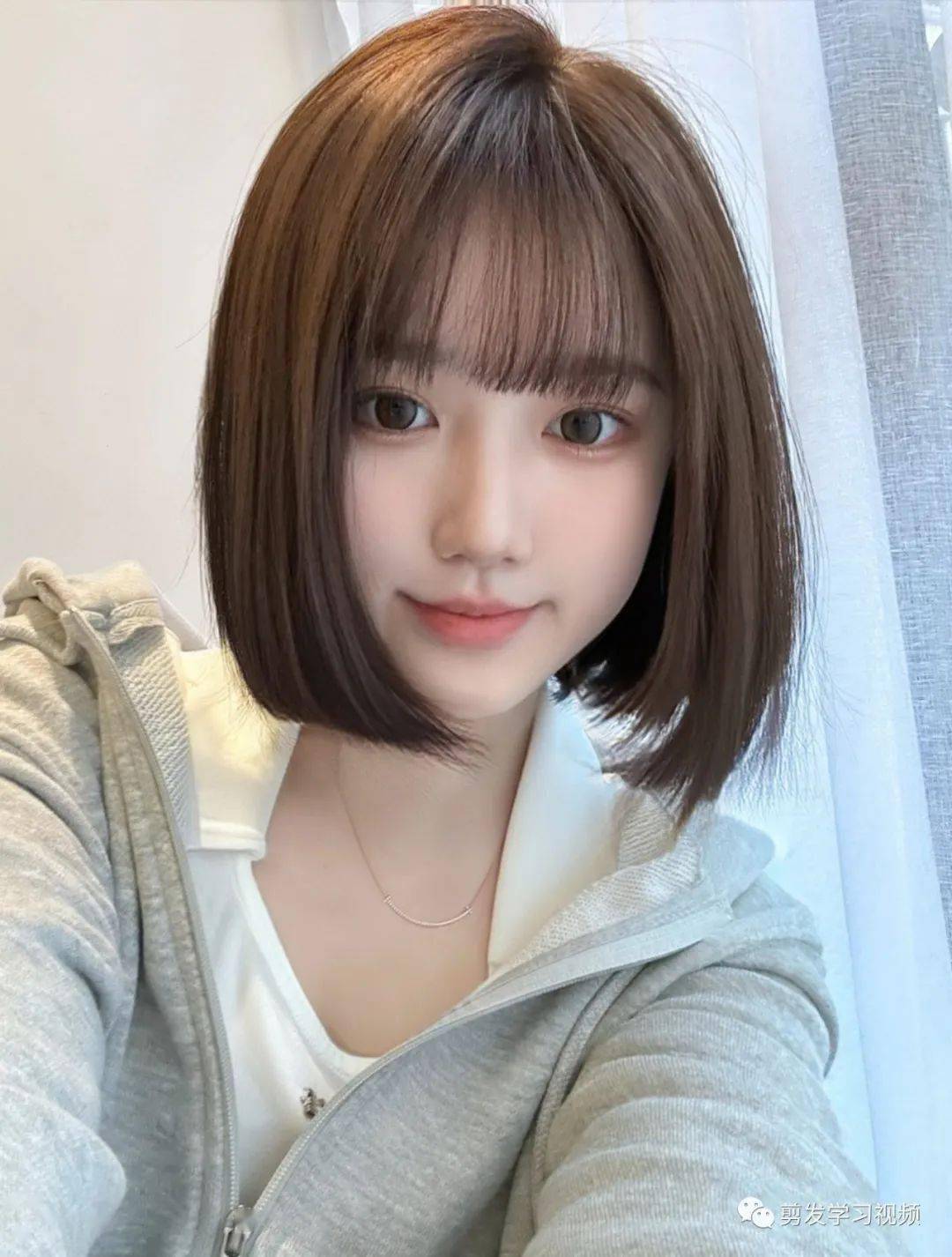 发廊人气初恋齐脖短发
