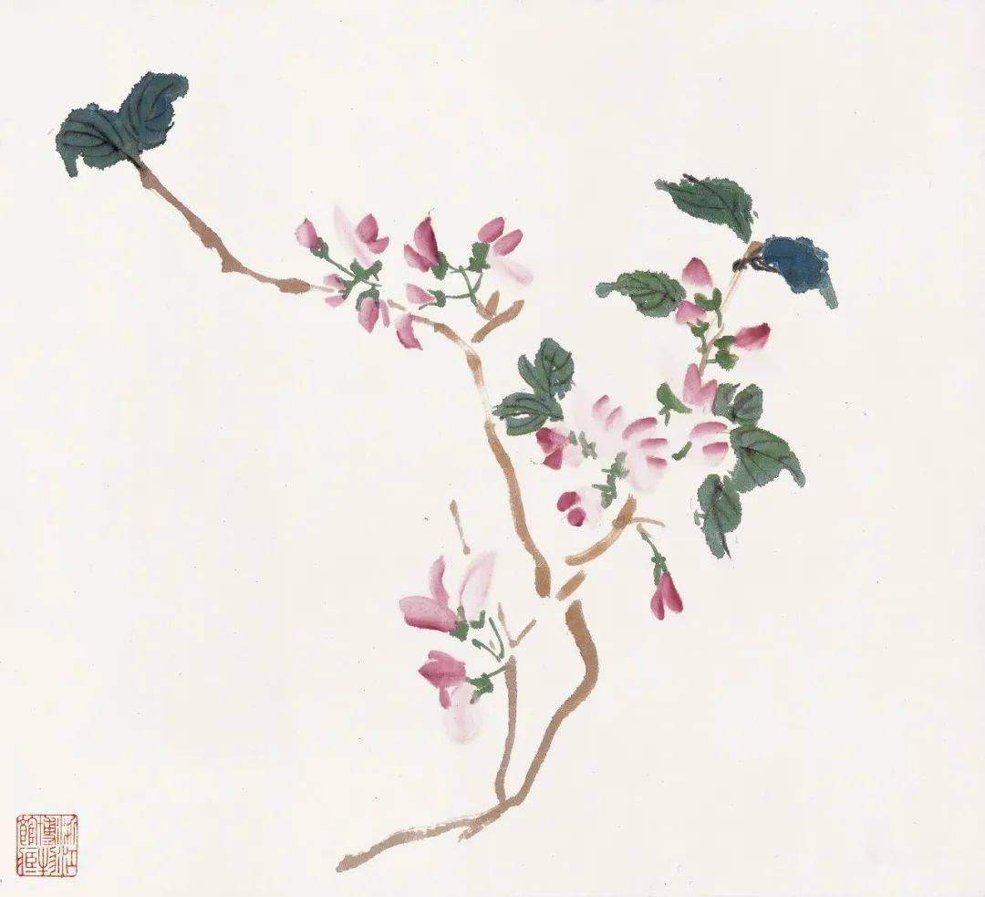 潘天寿：黄宾虹的花鸟，有水流花放之妙_cm_浙江省博物馆_花卉