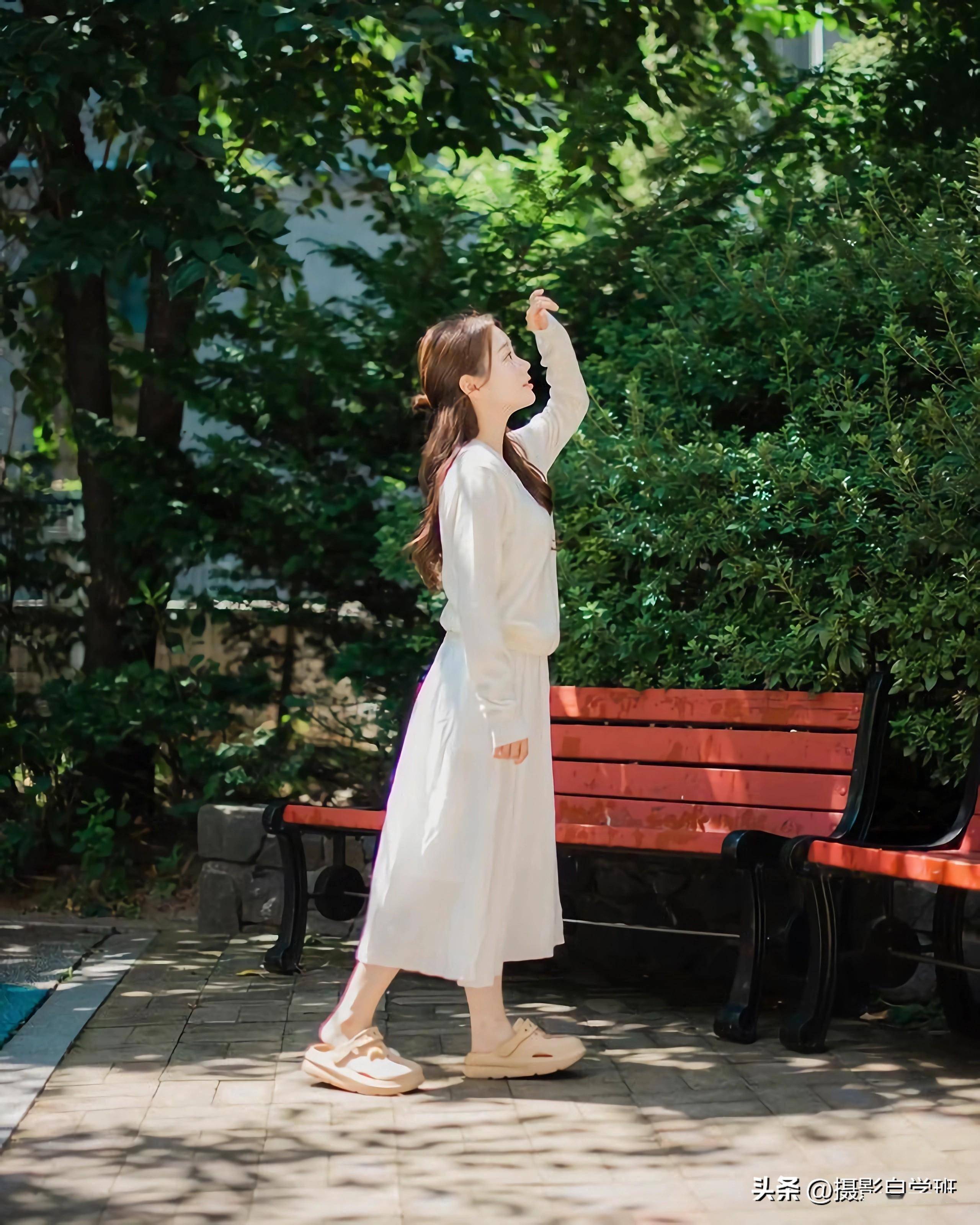 生活当中,拍摄人像照片,被拍摄的人,摆不出像图4这样自然得体的姿势