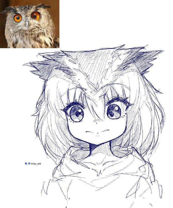 一组小动物拟人线稿素材,萌死人啦_版权_康康_参考