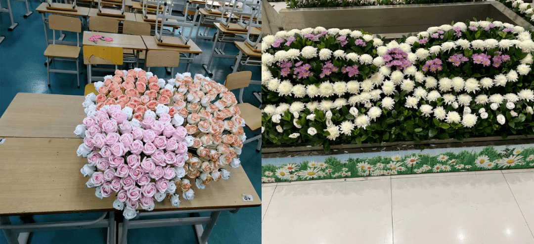 在插花课上,是需要艺术审美和立体结构思维的.