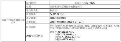 浙江司太立造药股份有限公司2022年度陈述摘要