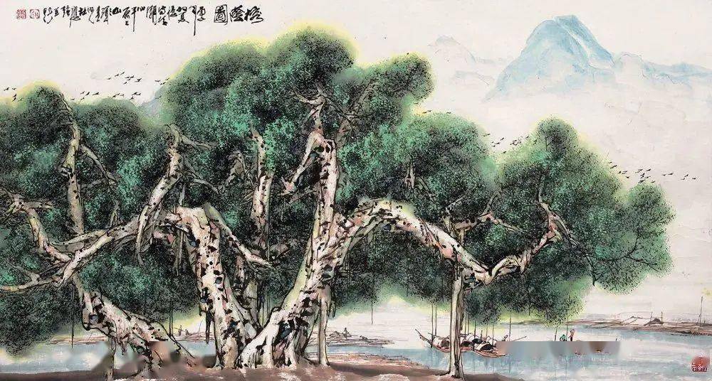 【艺术世界】根深叶茂写榕魂——杜应强的水墨画_榕树_版画_画面