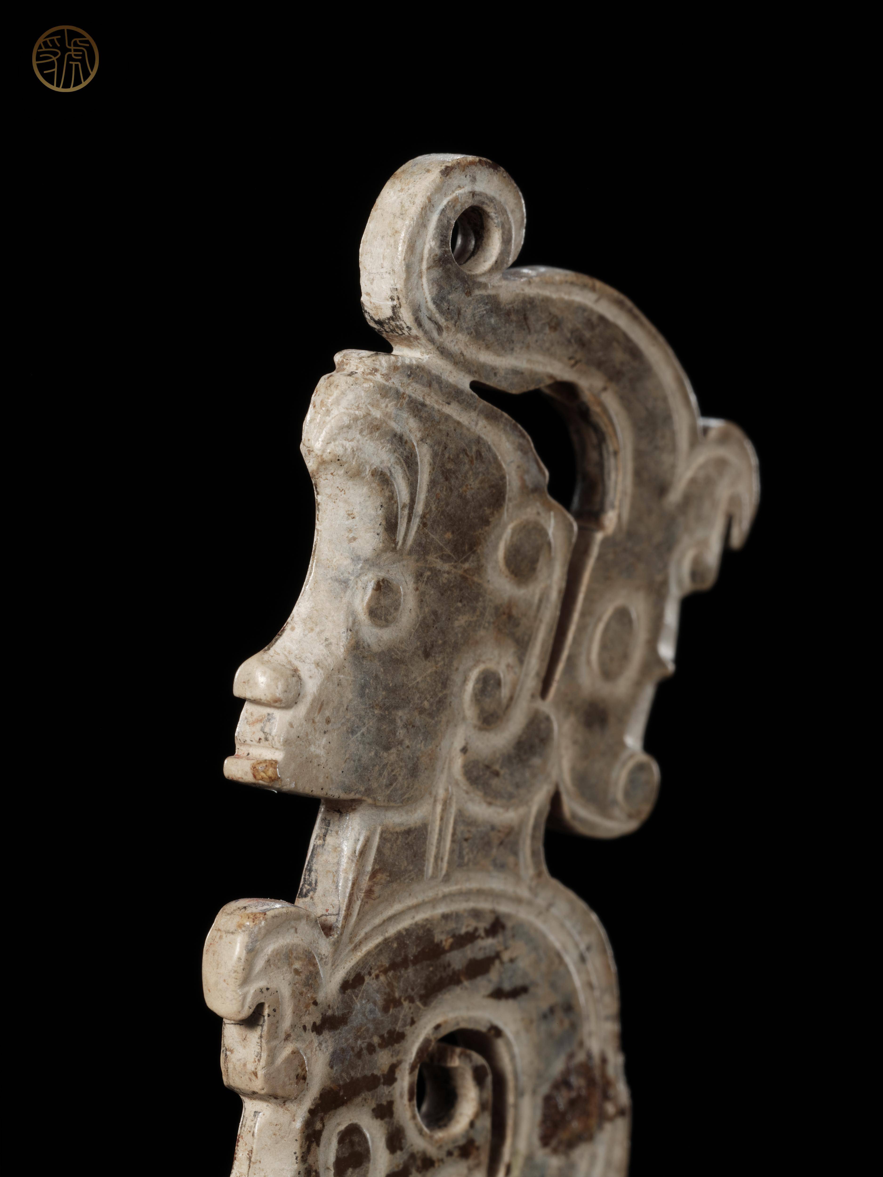 指尖上的国宝94丨西周虢国人形玉佩_头部_玉人_人物