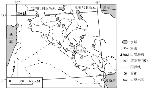 西亚两河流域地图图片