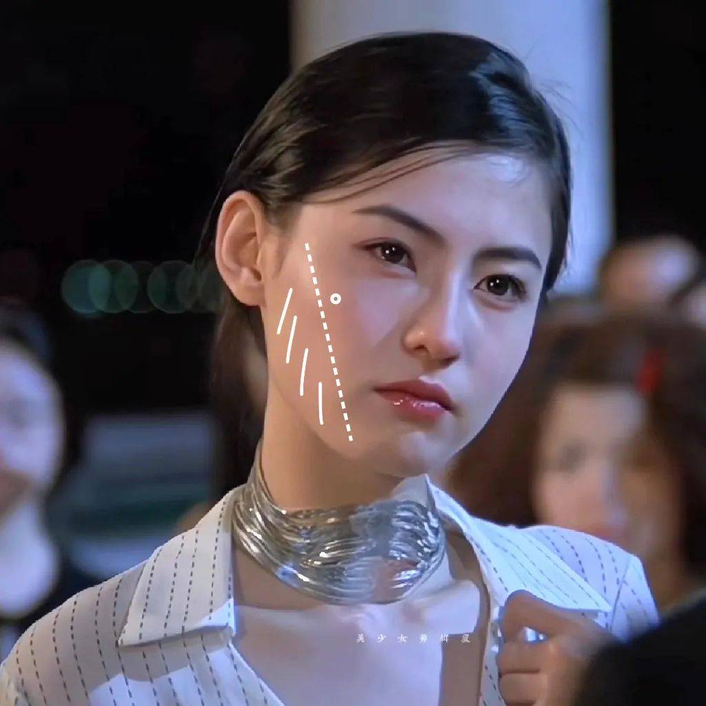 这样能挂住侧面面部脂肪,做到极好的支撑,所以张柏芝的脸是很难横向发