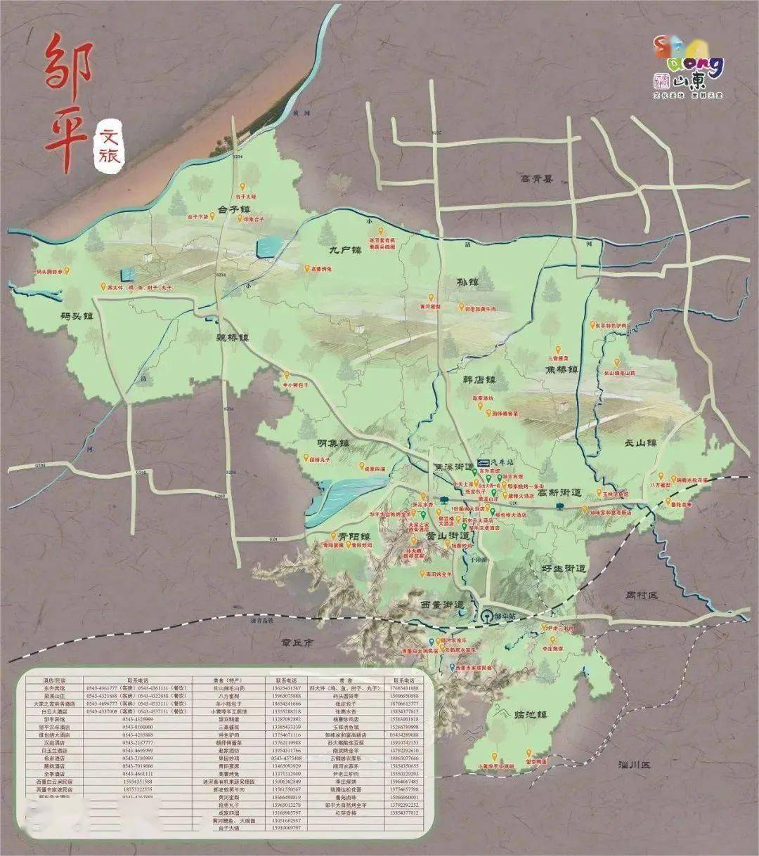 购!娱!邹平最新系列文旅手绘地图上线啦!_旅游_文化_全市