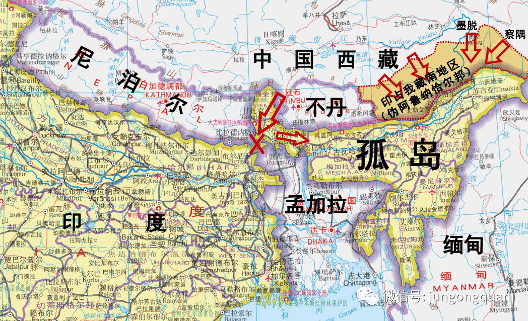 在报道中称,如果不丹和中国完成边界条约谈判,那么印度将会成为唯一一