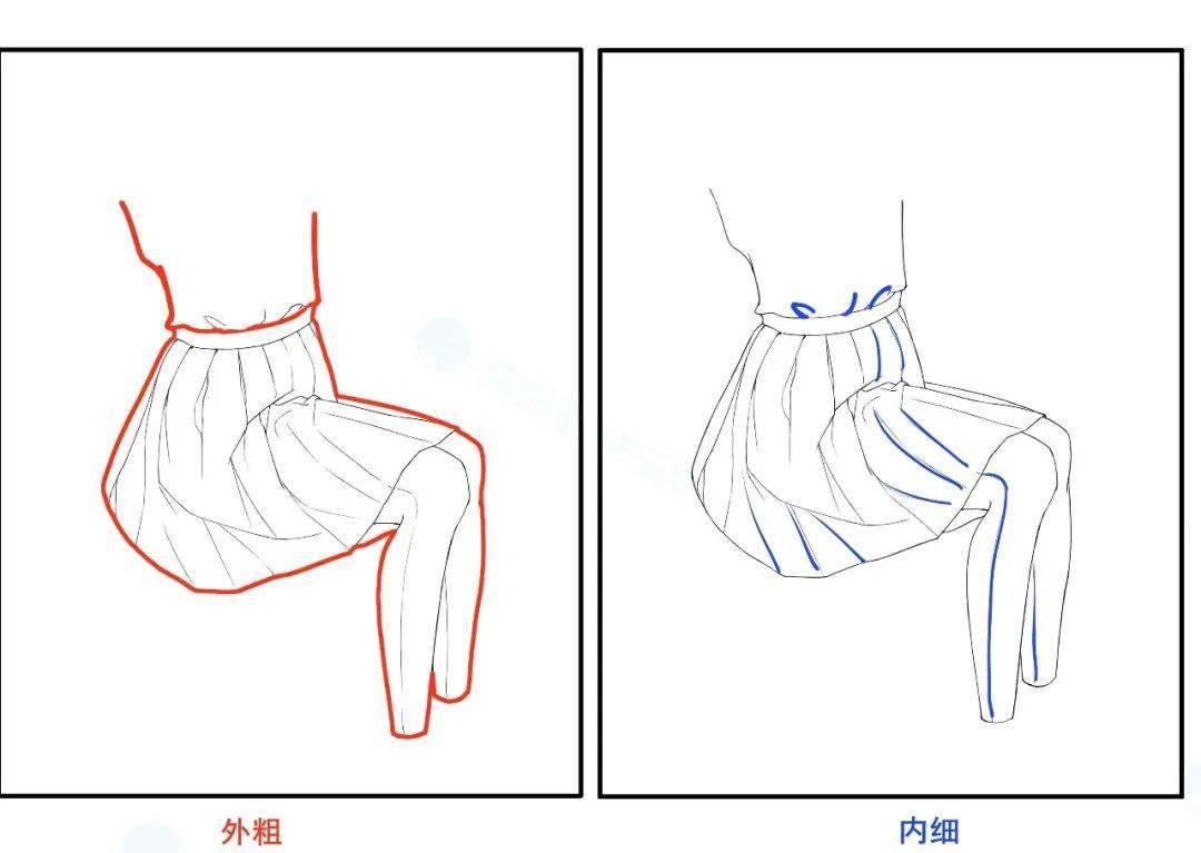 图文教程 jk控必看 百褶裙怎么画