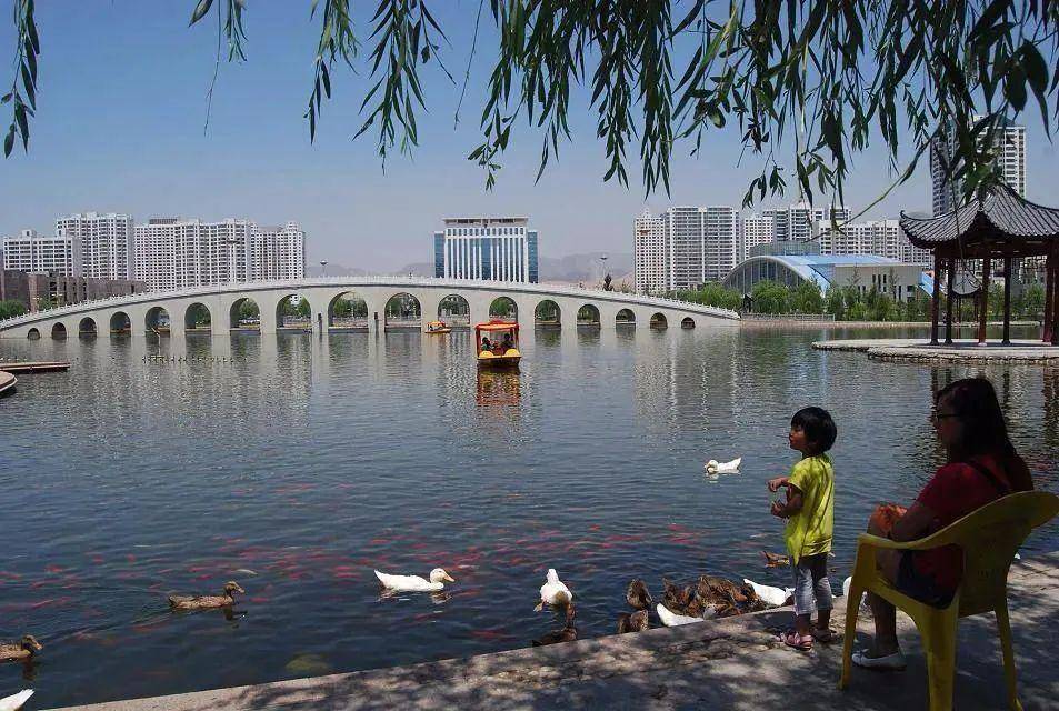 太极岛网红桥太极岛划船刘家峡水上公园三,抱龙山,岗沟寺生态游抱龙山