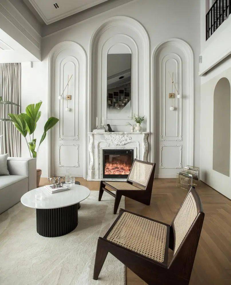 这位女主175㎡的家真养眼,轻奢法式复古风装出豪宅风,快来欣赏_大客厅