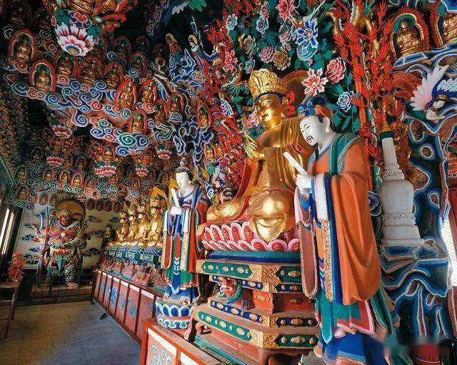 【画报·文博】金阁寺塑像独树一帜_五台山_山门_观音