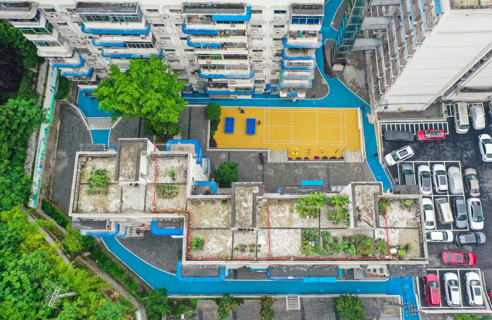 图片新闻|"旧貌"换"新颜" 二普小区老旧小区改造完工_渝中区_石油路