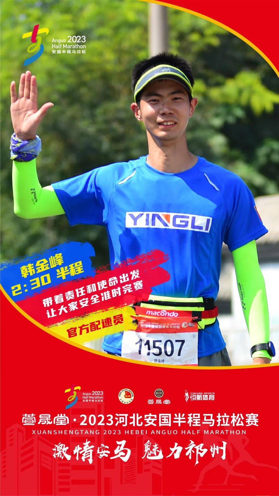官方配速员名单公布丨2023安国半程马拉松官兔亮相_向北_赛事_数字