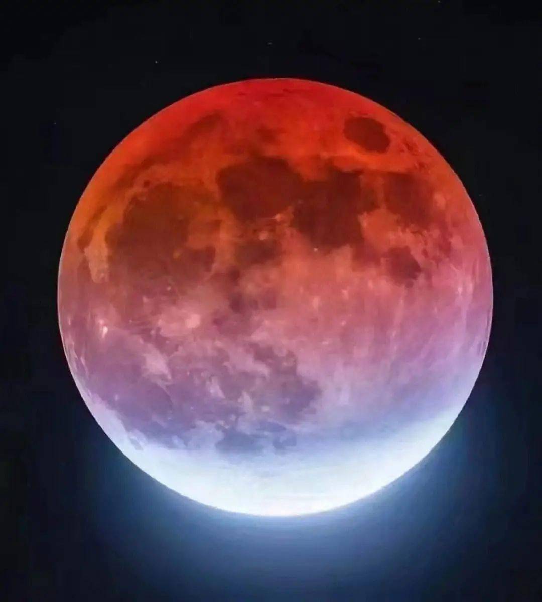 2021今晚红色月亮图片