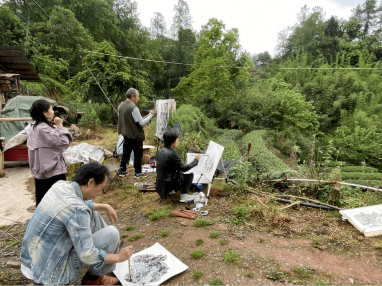 双流区文化馆组织开展"写生双流"公益美术活动_艺术_自然_市民