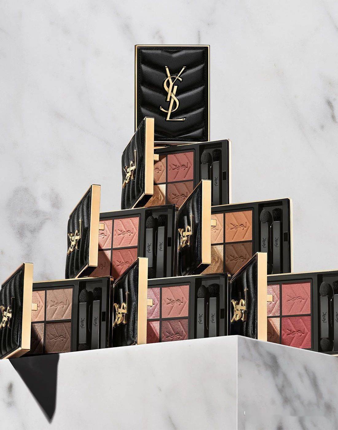 新品ysl2023新四色皮革眼影盘