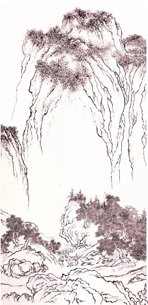 范宽《溪山行旅图》笔法分析_画作_形象_前景
