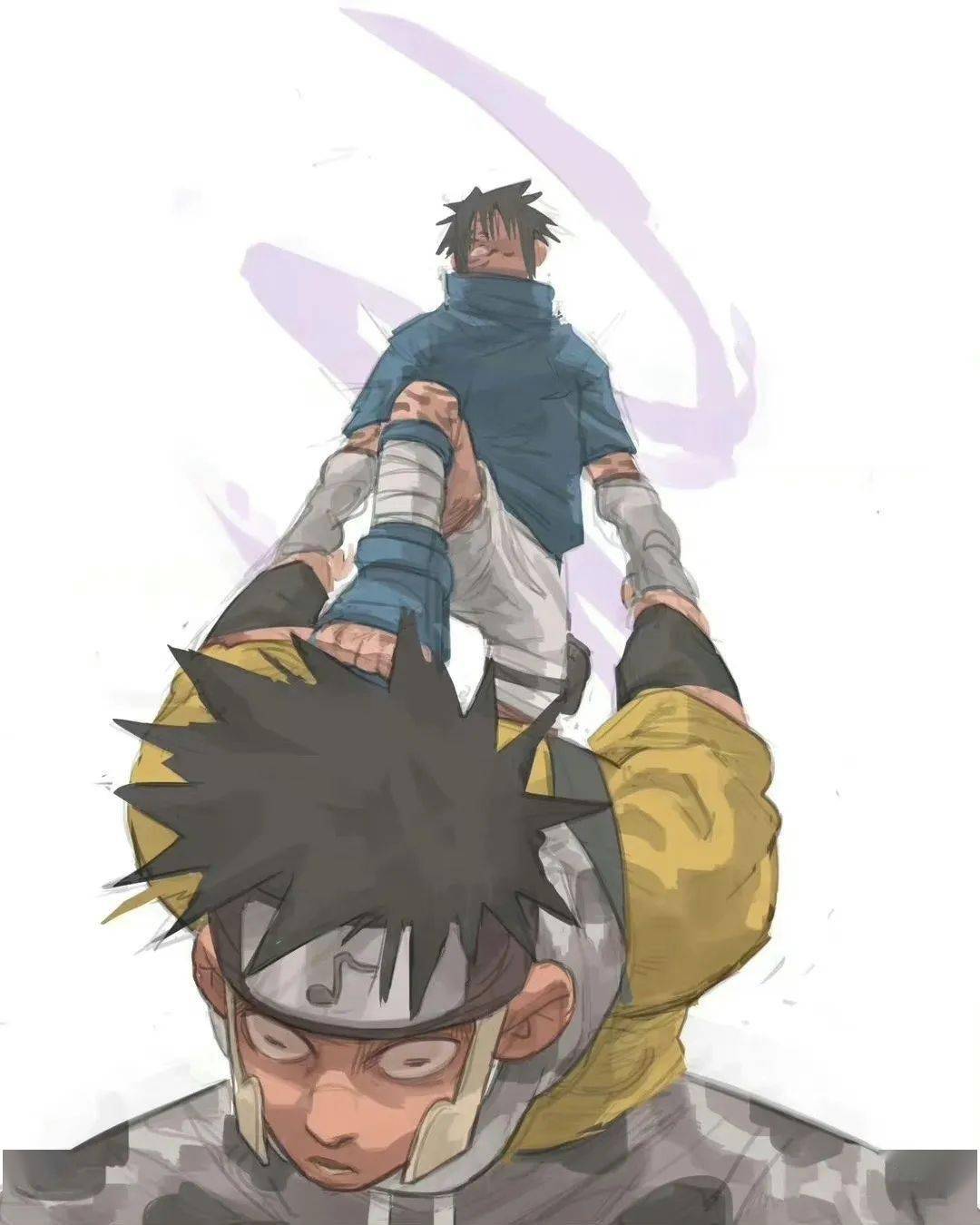 绝了:这个透视视角的火影忍者充满张力_动态_头像_画法