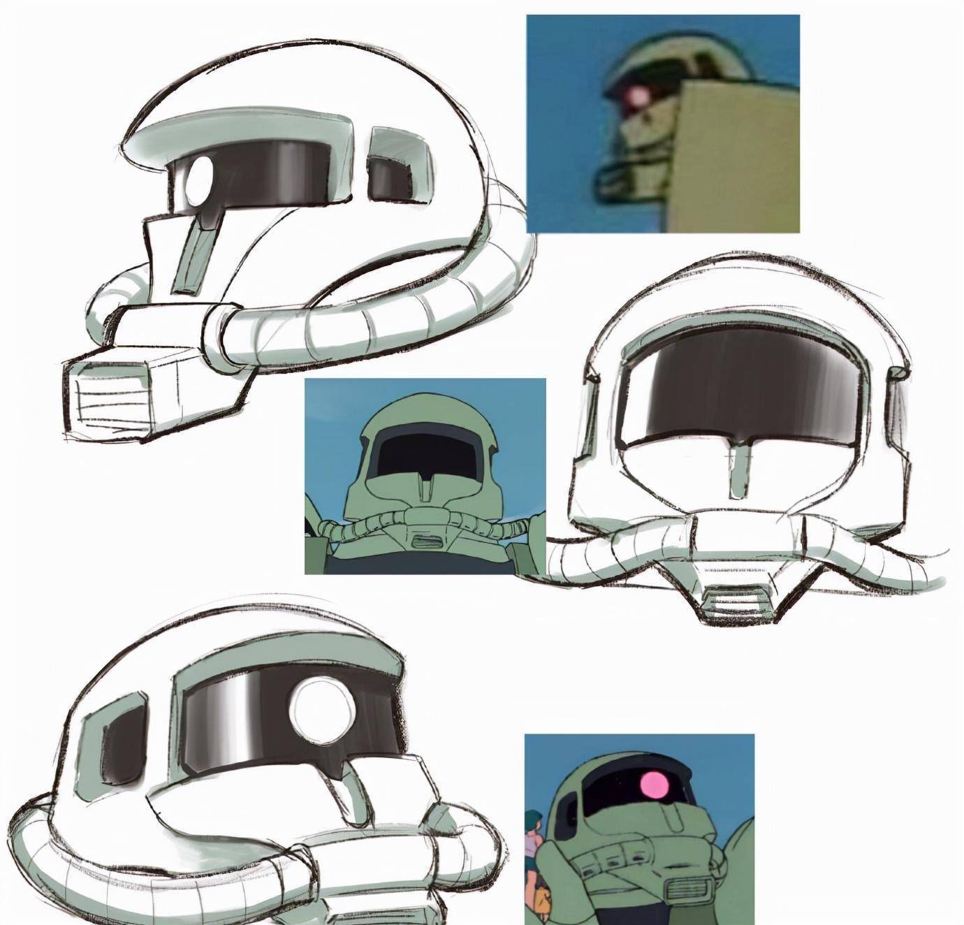 机动战士高,达各种崩坏扎古头像插画还原_切换_头部_动画